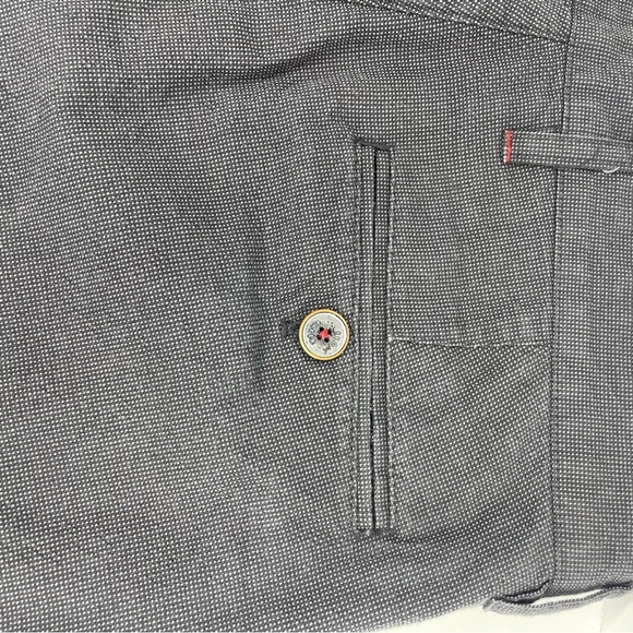 Ted Baker London Shorts Mens Size 30R Grey Navy Casual Flat Front Cotton Chino - Picture 6 of 10